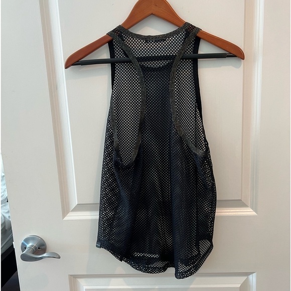Koral Activewear Tank Top Black Mesh Netting Sleeveless Tank - Picture 12 of 12